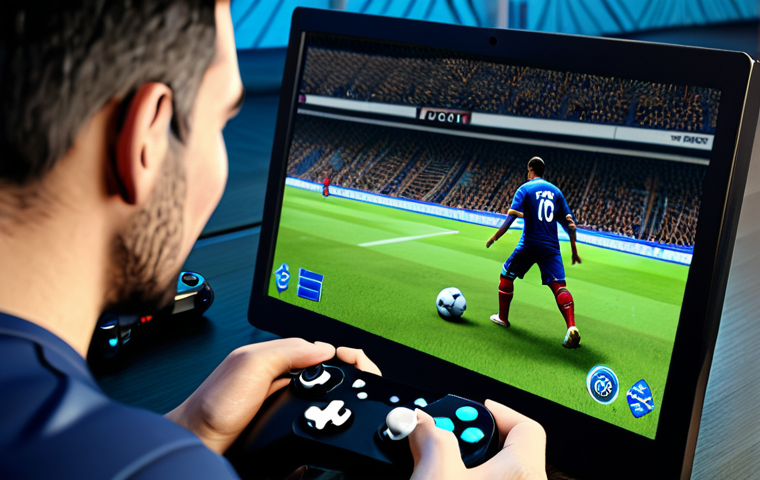 FC온라인 에픽 아이템 활용법 - Strategic Team Selection**

"A professional FC Online player, fully clothed, carefully analyzing pla...