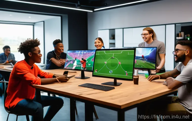 FC온라인 커스텀 모드 제작 - **Prompt:** A close-up, high-definition shot of a focused individual (a gamer in their late teens or...