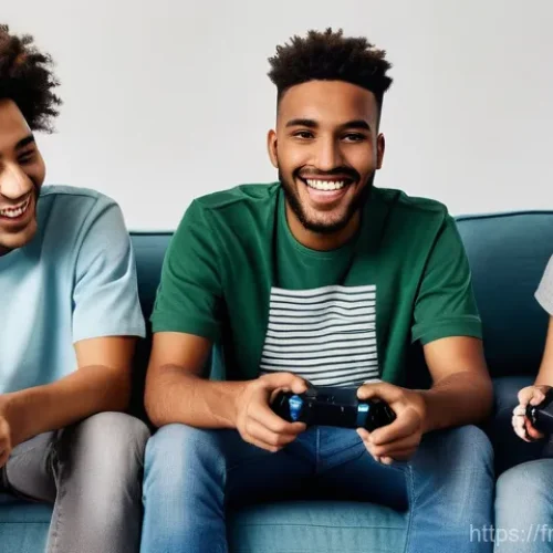 Home 23 FC온라인 친구 초대 방법 - **Prompt:** A vibrant, candid photograph capturing a diverse group of young adult friends enjoying a...