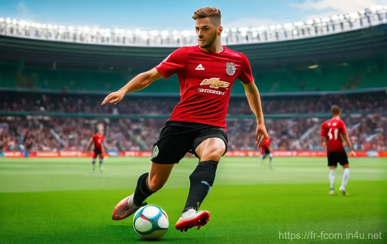 FC온라인 인기 클래스 순위 - **Dominant Center-Back Aerial Duel:**
    "A powerful male professional football center-back, in his...