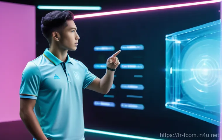 FC온라인 개인 경기 복기법 - **Prompt:** A focused young adult gamer, wearing comfortable casual clothes (like a t-shirt and swea...