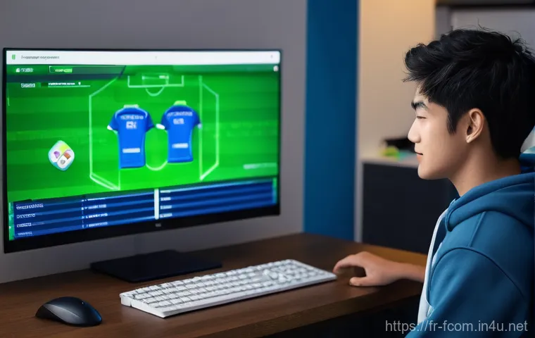 FC온라인 개인 경기 복기법 - **Prompt:** A person (gender-neutral, perhaps a coach-like figure or an older gamer) in a smart casu...